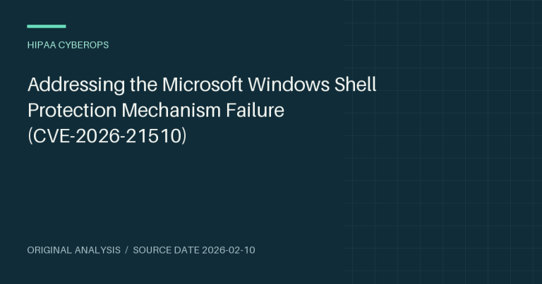 Addressing the Microsoft Windows Shell Protection Mechanism Failure (CVE-2026-21510)