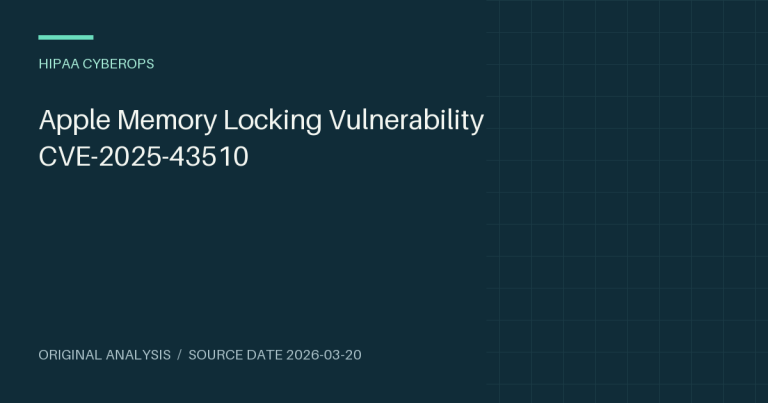 Apple Memory Locking Vulnerability CVE-2025-43510