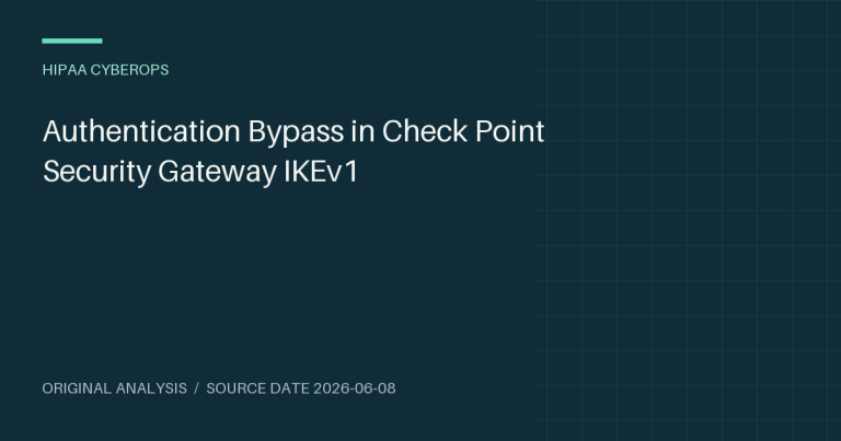 Authentication Bypass in Check Point Security Gateway IKEv1