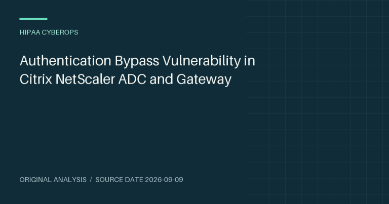 Authentication Bypass Vulnerability in Citrix NetScaler ADC and Gateway
