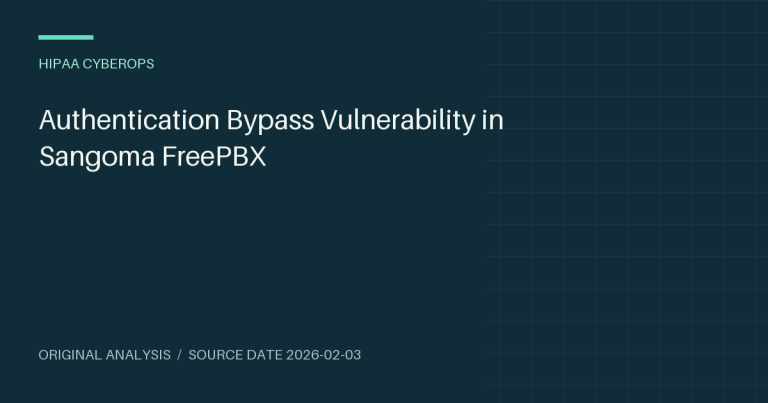 Authentication Bypass Vulnerability in Sangoma FreePBX