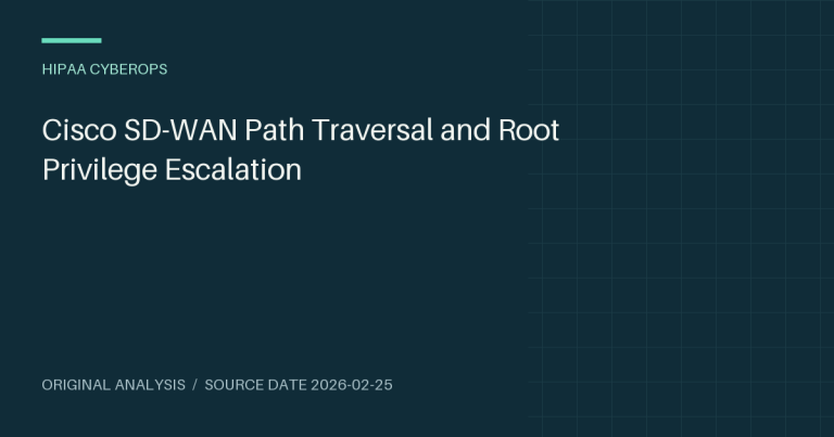 Cisco SD-WAN Path Traversal and Root Privilege Escalation