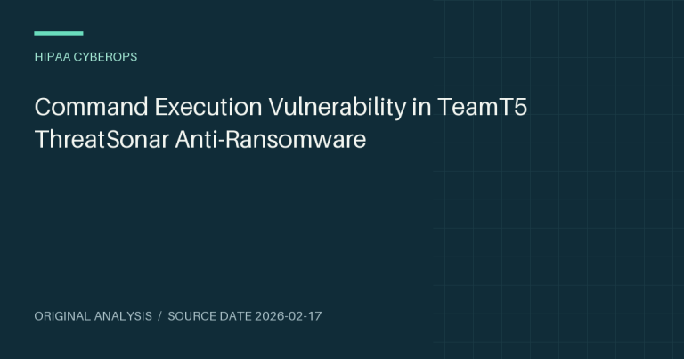 Command Execution Vulnerability in TeamT5 ThreatSonar Anti-Ransomware