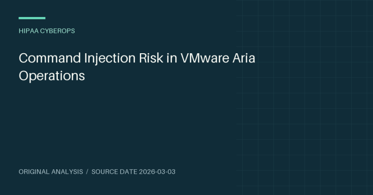 Command Injection Risk in VMware Aria Operations
