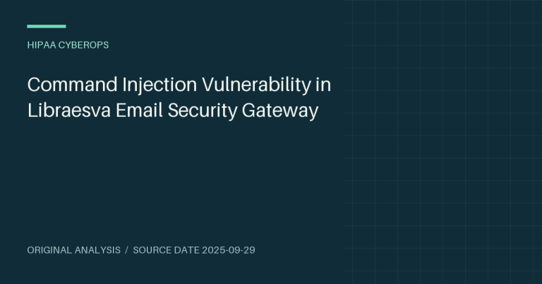 Command Injection Vulnerability in Libraesva Email Security Gateway