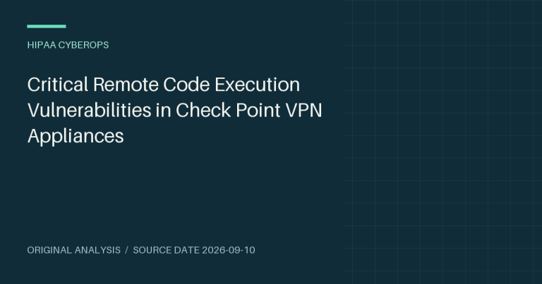 Critical Remote Code Execution Vulnerabilities in Check Point VPN Appliances