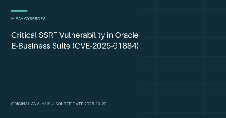 Critical SSRF Vulnerability in Oracle E-Business Suite (CVE-2025-61884)