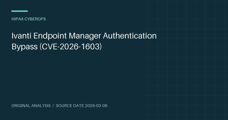 Ivanti Endpoint Manager Authentication Bypass (CVE-2026-1603)