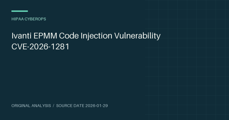 Ivanti EPMM Code Injection Vulnerability CVE-2026-1281