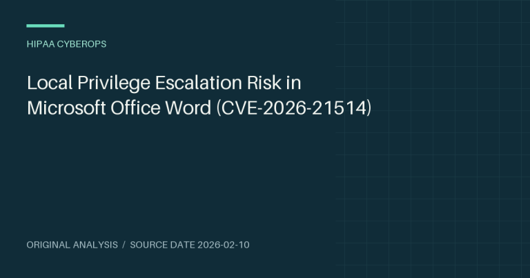 Local Privilege Escalation Risk in Microsoft Office Word (CVE-2026-21514)