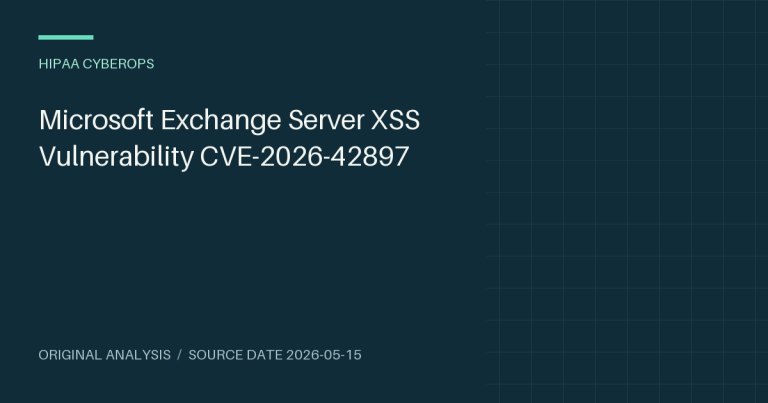 Microsoft Exchange Server XSS Vulnerability CVE-2026-42897