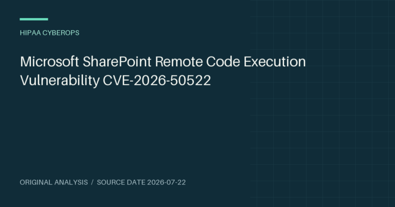 Microsoft SharePoint Remote Code Execution Vulnerability CVE-2026-50522