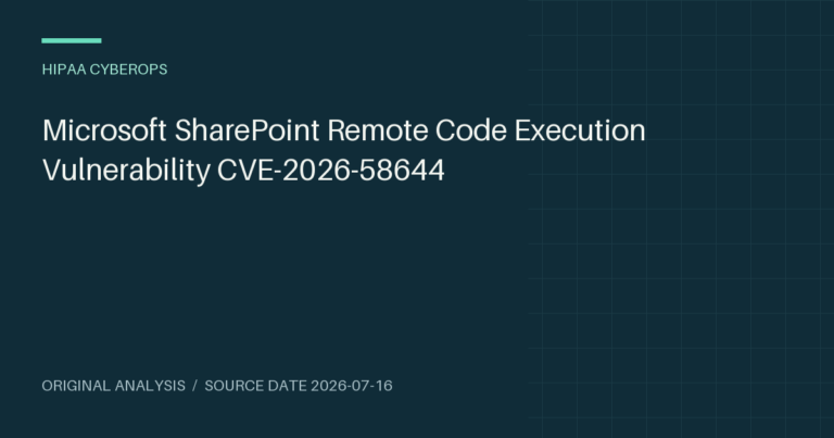 Microsoft SharePoint Remote Code Execution Vulnerability CVE-2026-58644