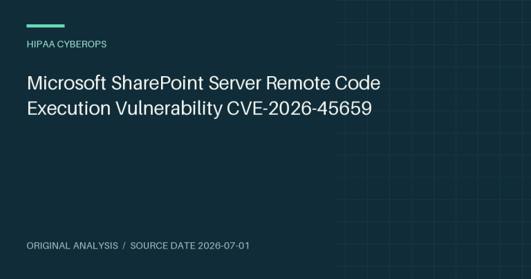 Microsoft SharePoint Server Remote Code Execution Vulnerability CVE-2026-45659