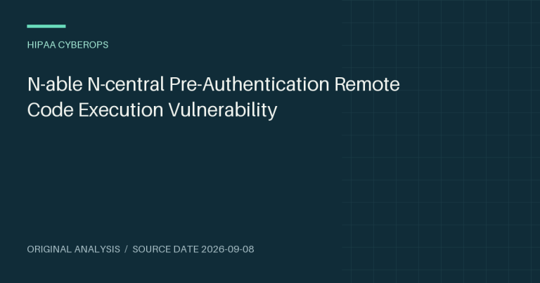 N-able N-central Pre-Authentication Remote Code Execution Vulnerability