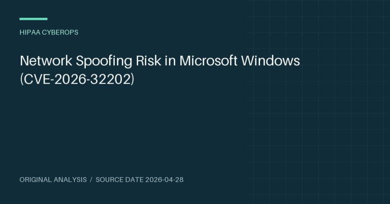 Network Spoofing Risk in Microsoft Windows (CVE-2026-32202)