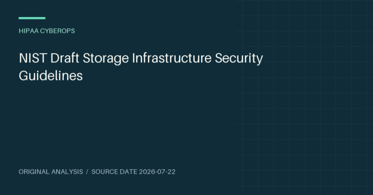 NIST Draft Storage Infrastructure Security Guidelines