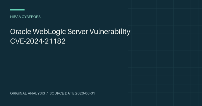 Oracle WebLogic Server Vulnerability CVE-2024-21182
