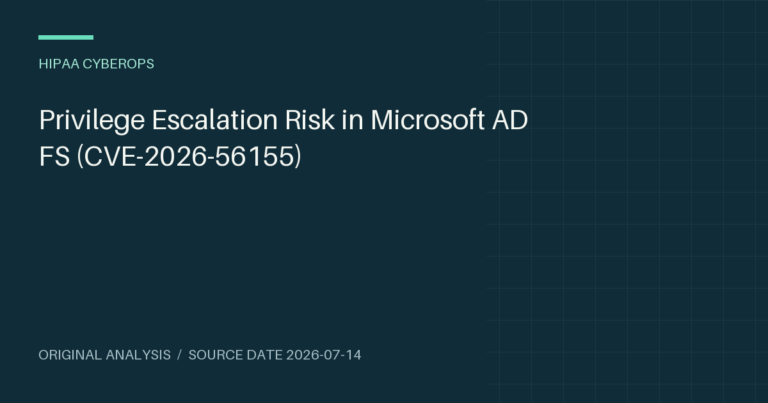Privilege Escalation Risk in Microsoft AD FS (CVE-2026-56155)