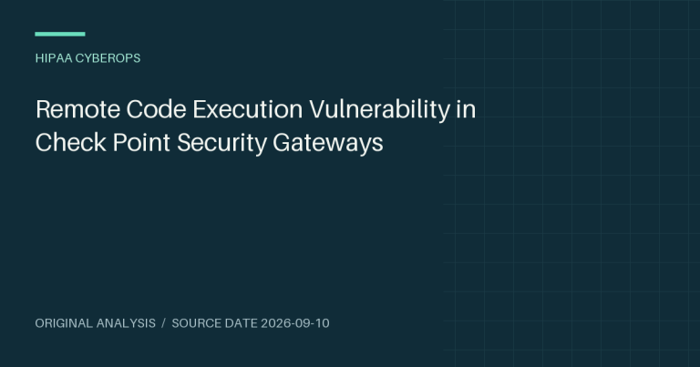 Remote Code Execution Vulnerability in Check Point Security Gateways