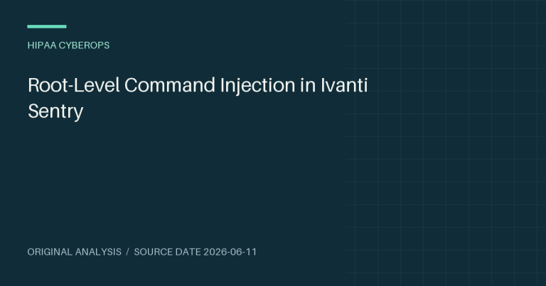 Root-Level Command Injection in Ivanti Sentry