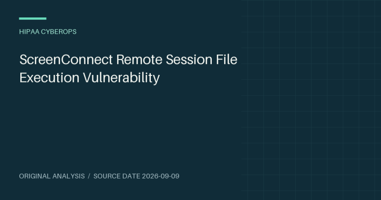 ScreenConnect Remote Session File Execution Vulnerability