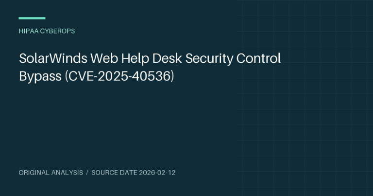 SolarWinds Web Help Desk Security Control Bypass (CVE-2025-40536)