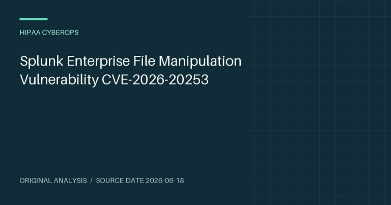 Splunk Enterprise File Manipulation Vulnerability CVE-2026-20253