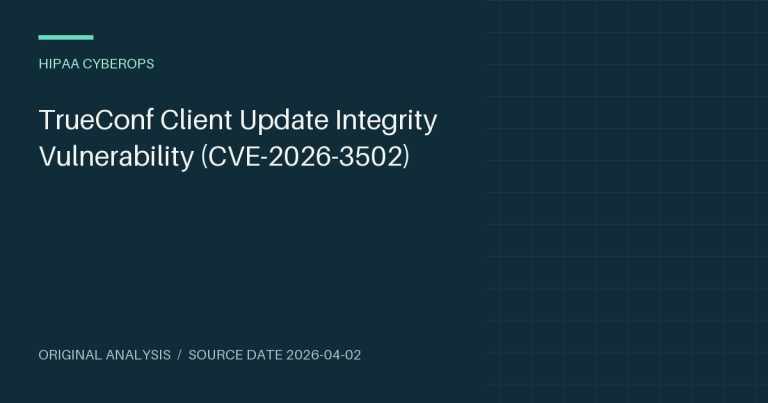 TrueConf Client Update Integrity Vulnerability (CVE-2026-3502)