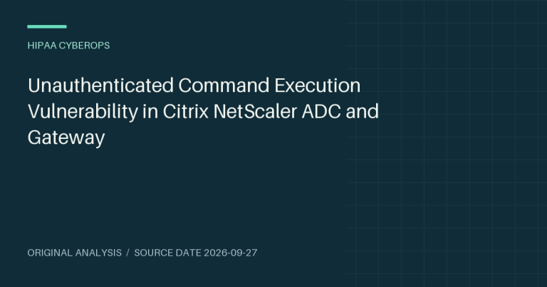 Unauthenticated Command Execution Vulnerability in Citrix NetScaler ADC and Gateway