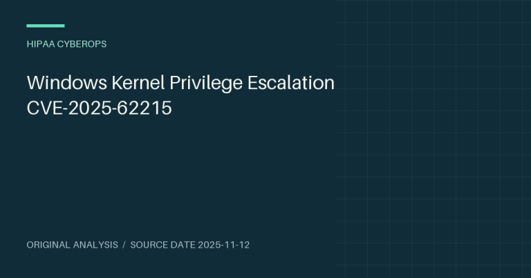 Windows Kernel Privilege Escalation CVE-2025-62215