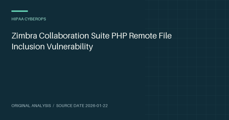Zimbra Collaboration Suite PHP Remote File Inclusion Vulnerability
