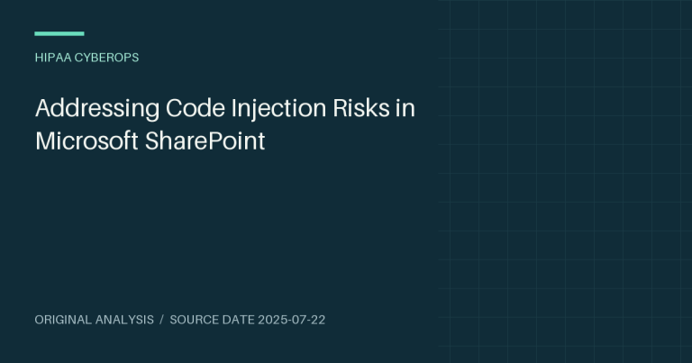 Addressing Code Injection Risks in Microsoft SharePoint