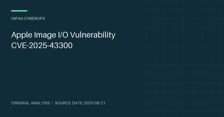 Apple Image I/O Vulnerability CVE-2025-43300