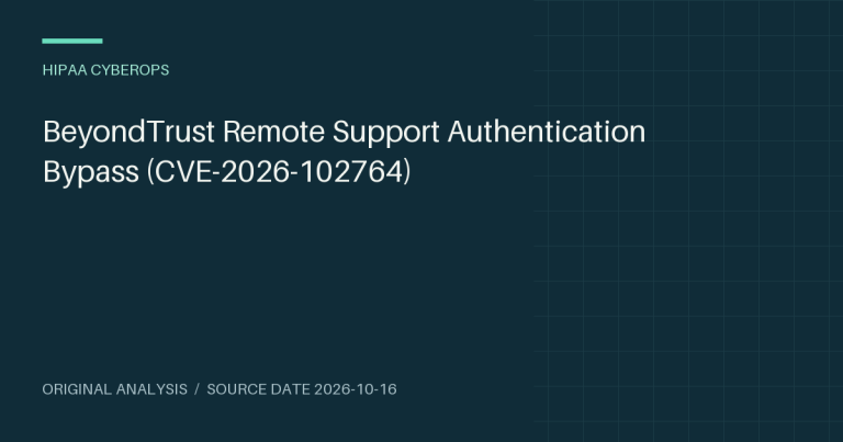 BeyondTrust Remote Support Authentication Bypass (CVE-2026-102764)