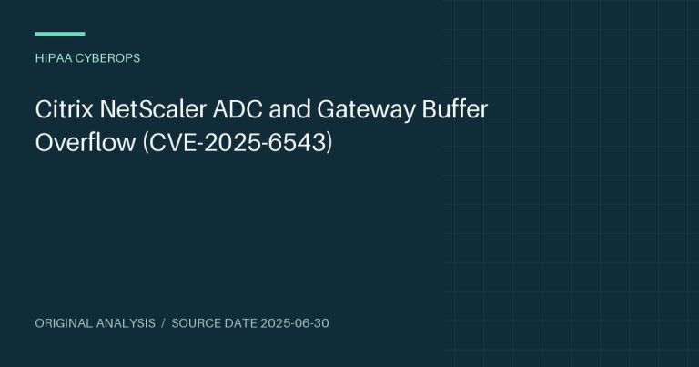 Citrix NetScaler ADC and Gateway Buffer Overflow (CVE-2025-6543)