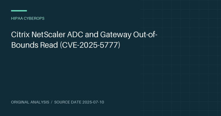 Citrix NetScaler ADC and Gateway Out-of-Bounds Read (CVE-2025-5777)