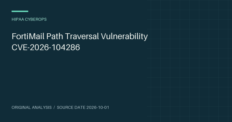 FortiMail Path Traversal Vulnerability CVE-2026-104286