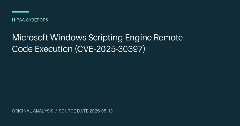 Microsoft Windows Scripting Engine Remote Code Execution (CVE-2025-30397)
