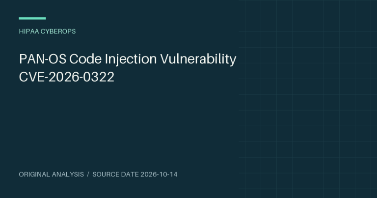 PAN-OS Code Injection Vulnerability CVE-2026-0322
