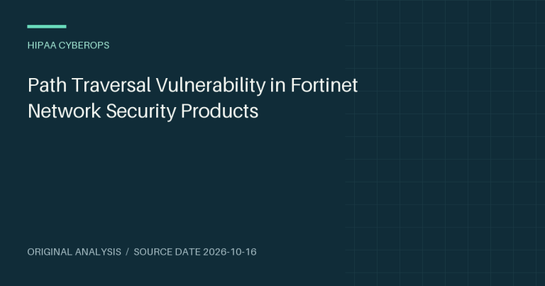 Path Traversal Vulnerability in Fortinet Network Security Products