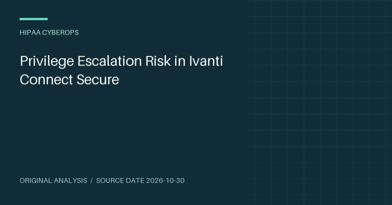 Privilege Escalation Risk in Ivanti Connect Secure