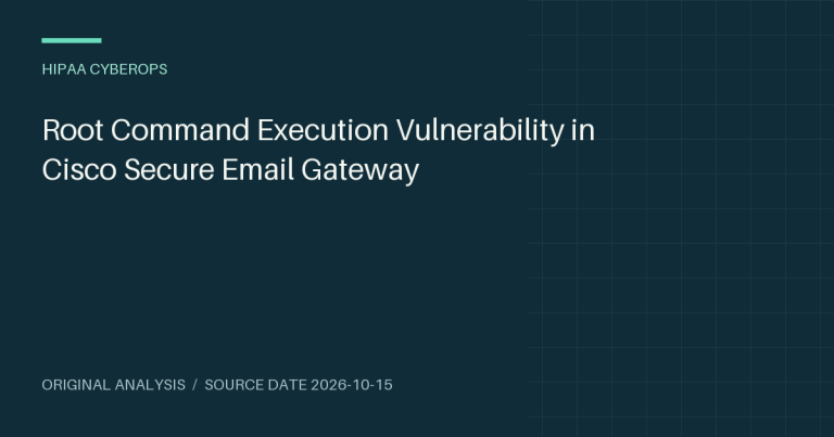 Root Command Execution Vulnerability in Cisco Secure Email Gateway