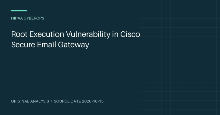 Root Execution Vulnerability in Cisco Secure Email Gateway
