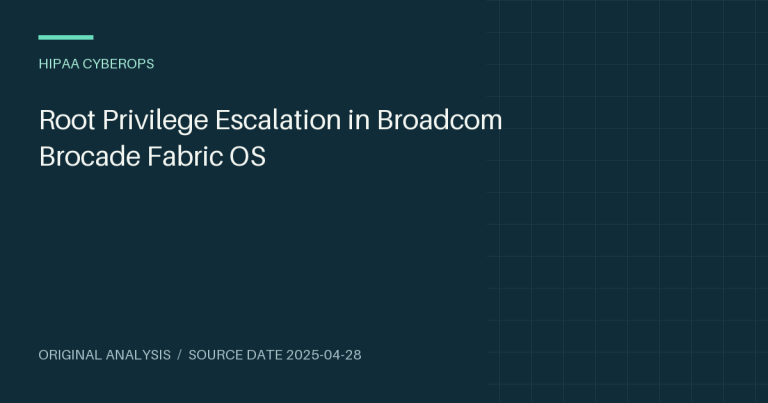 Root Privilege Escalation in Broadcom Brocade Fabric OS
