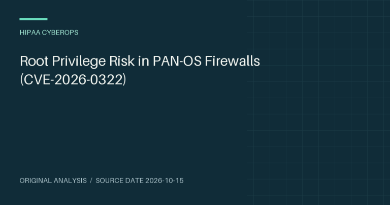 Root Privilege Risk in PAN-OS Firewalls (CVE-2026-0322)