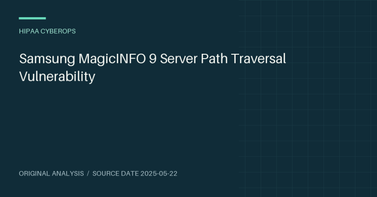 Samsung MagicINFO 9 Server Path Traversal Vulnerability