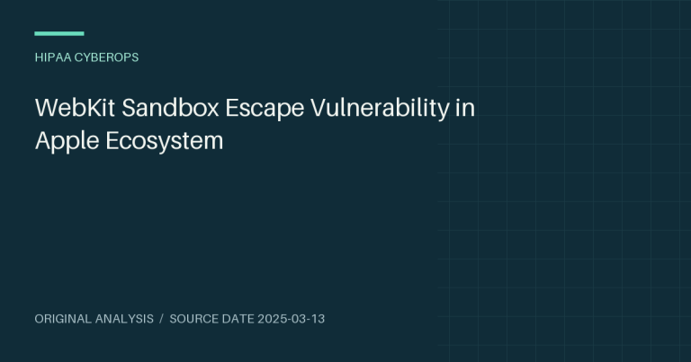 WebKit Sandbox Escape Vulnerability in Apple Ecosystem