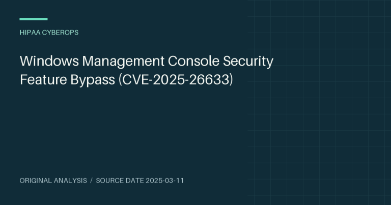 Windows Management Console Security Feature Bypass (CVE-2025-26633)